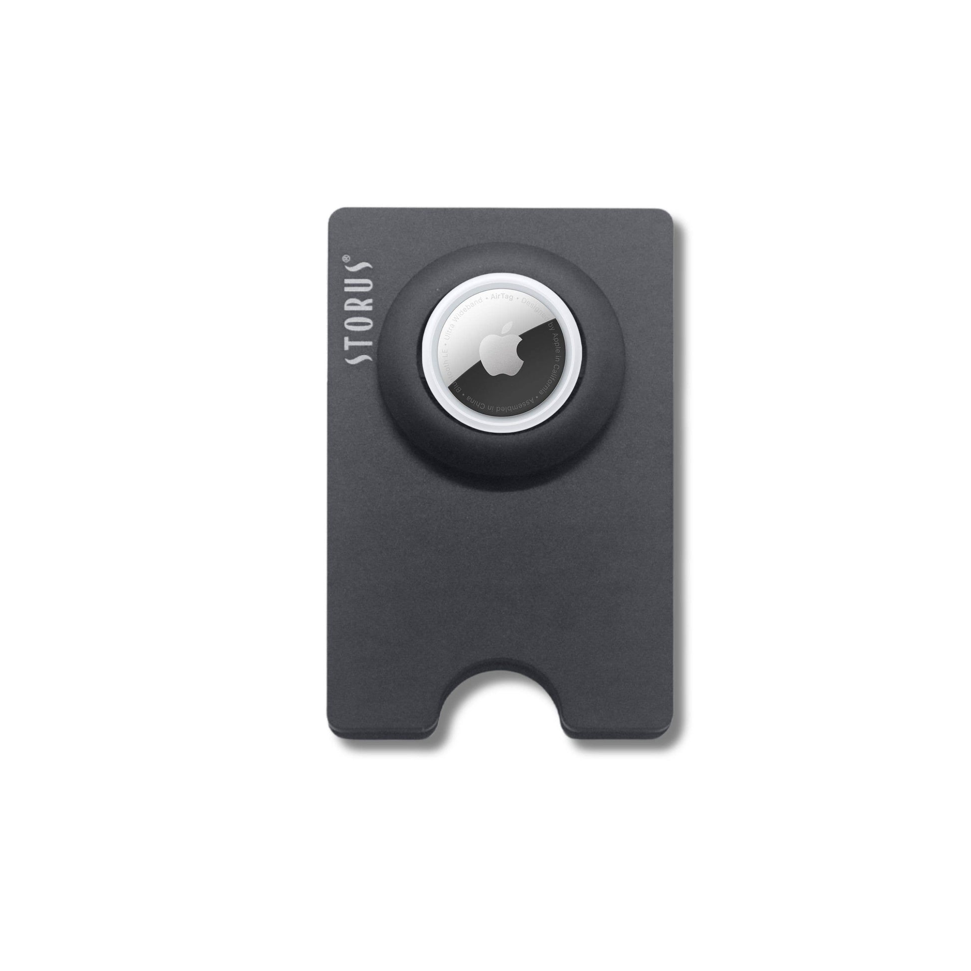 Black rectangular device with a circular component featuring a brand logo on a white background