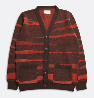 Buckley Cardigan - Brown Landscape Repeat