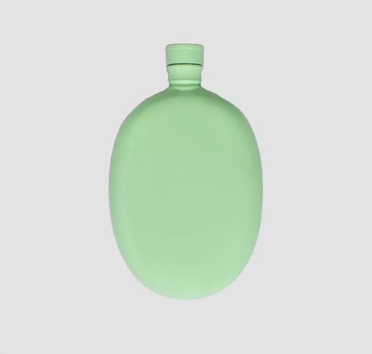 Oval Flask - Aqua