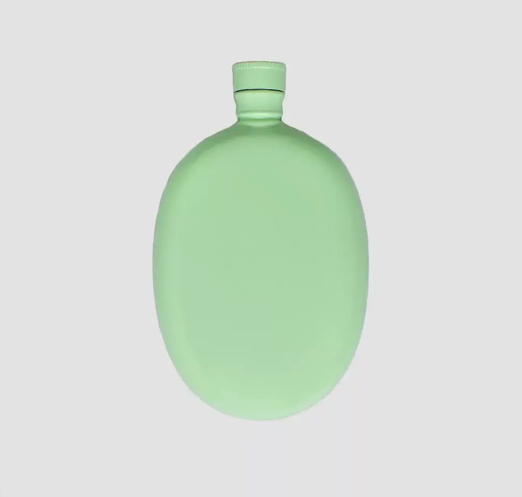 Oval Flask - Aqua