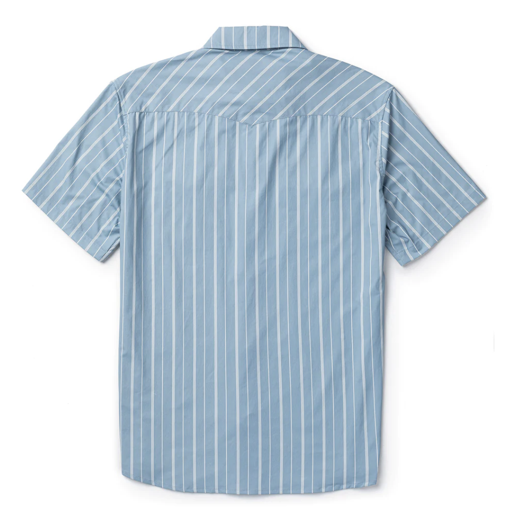 El Ranchero S/S Shirt - Slate Blue Stripe