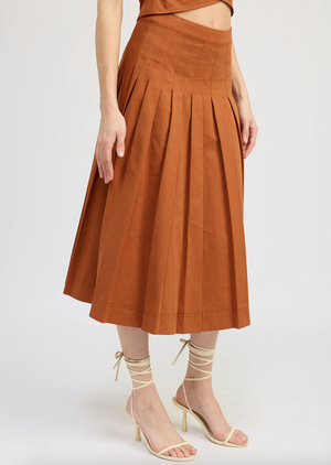 Ellen Midi Skirt - Rust