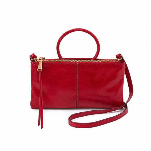 True Red Sable Crossbody -Polished Leather