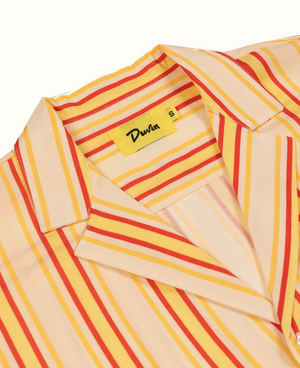 Stripe Crop Buttonup - Red/Yellow