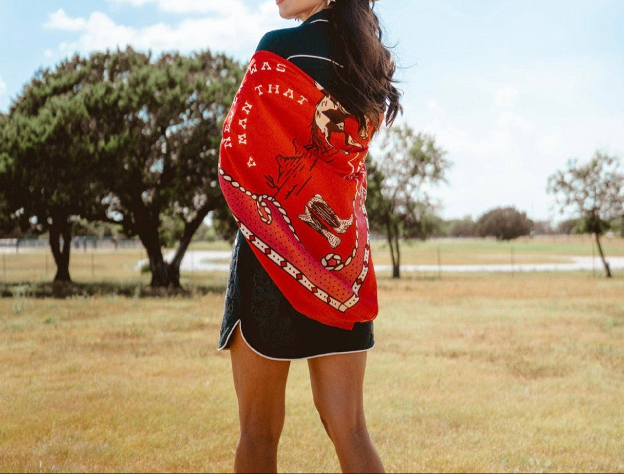 Never Was a Horse Red Bandana Scarf