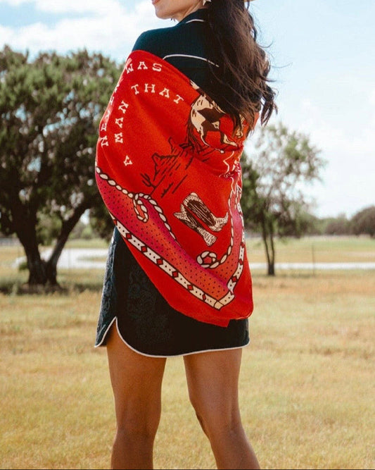 Never Was a Horse Red Bandana Scarf
