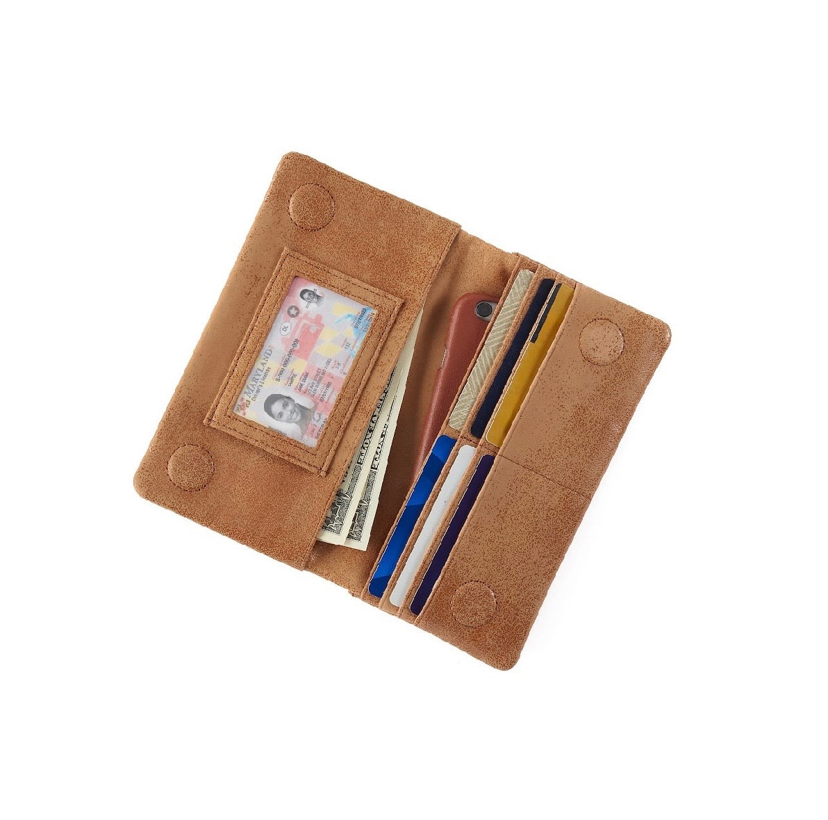 Whiskey Lumen Continental Wallet Buffed Leather
