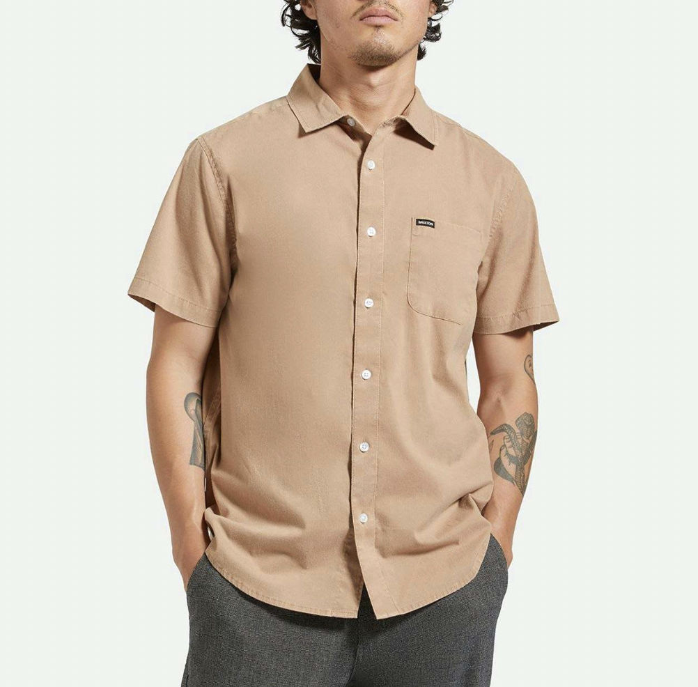 Charter Sol Wash S/S Shirt - Burrow Brown