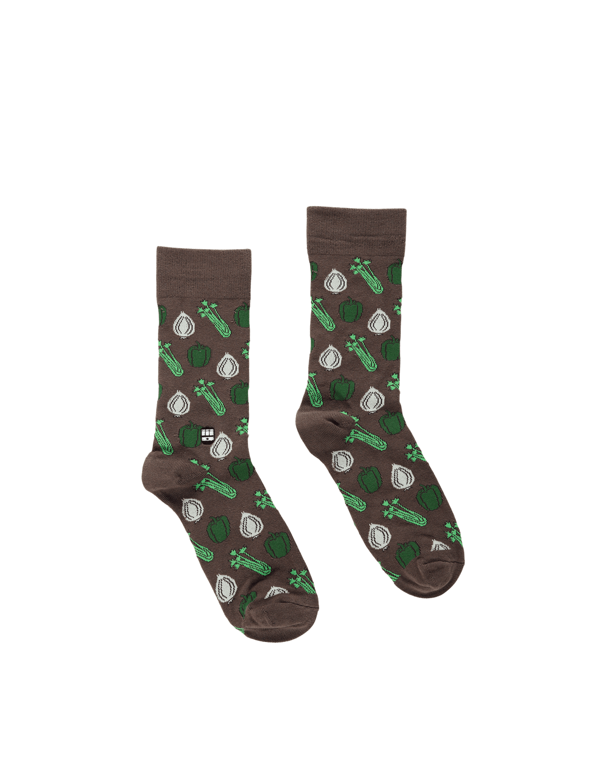 Pair of socks with a pattern on a transparent background