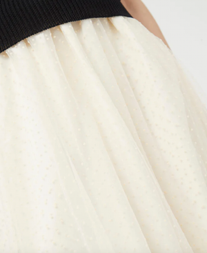 Tulle Midi Skirt - White