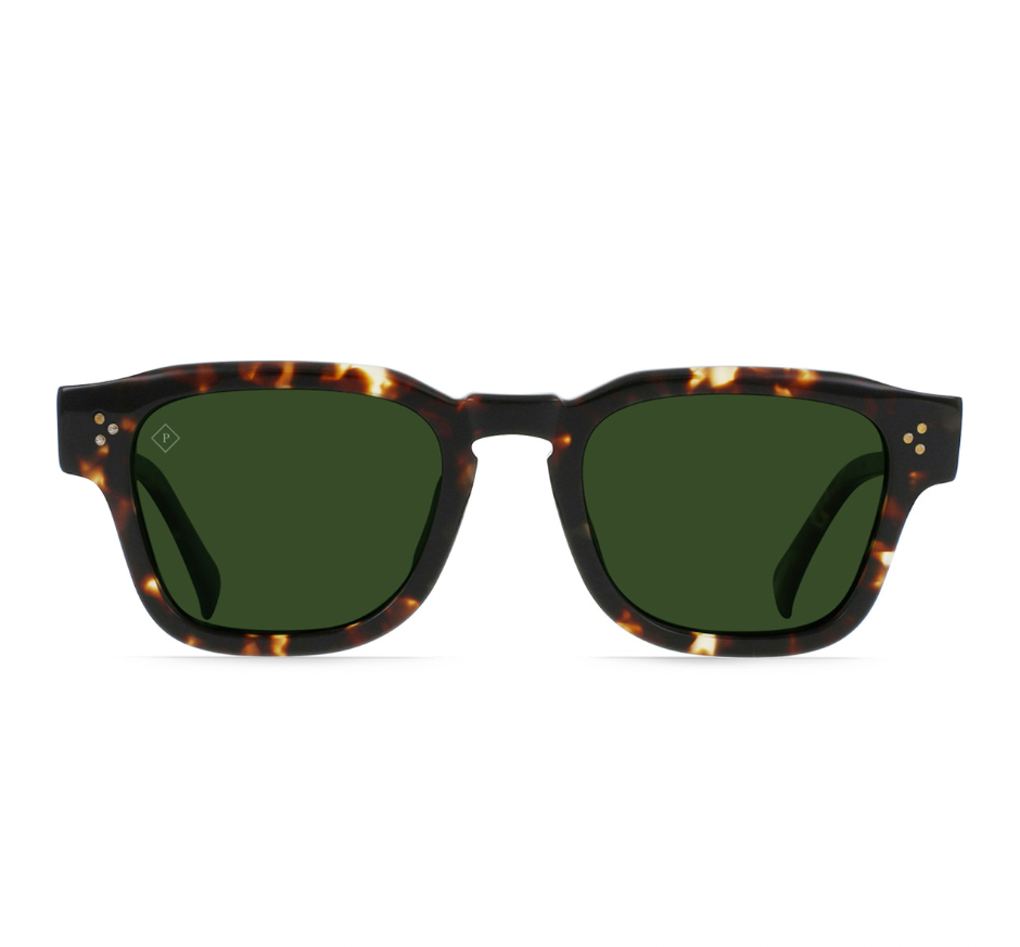 Rece Sunglasses - Brindle Tortoise / Green Polarized
