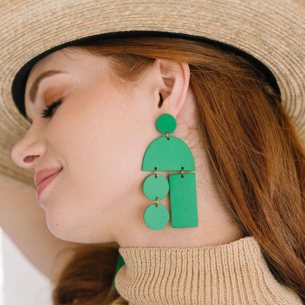 Emerald Mobile Earring