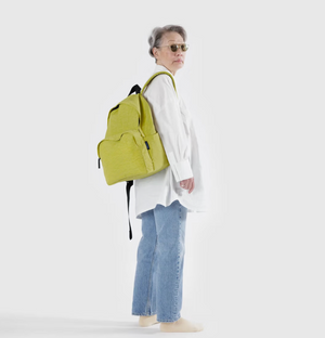 Large Nylon Backpack - Lemongrass