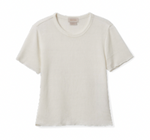 Sheer S/S Knit Top - Off White