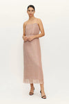 Lurex Maxi Dress - Pink