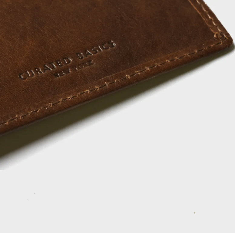 Slim Money Clip Wallet - Dark Brown