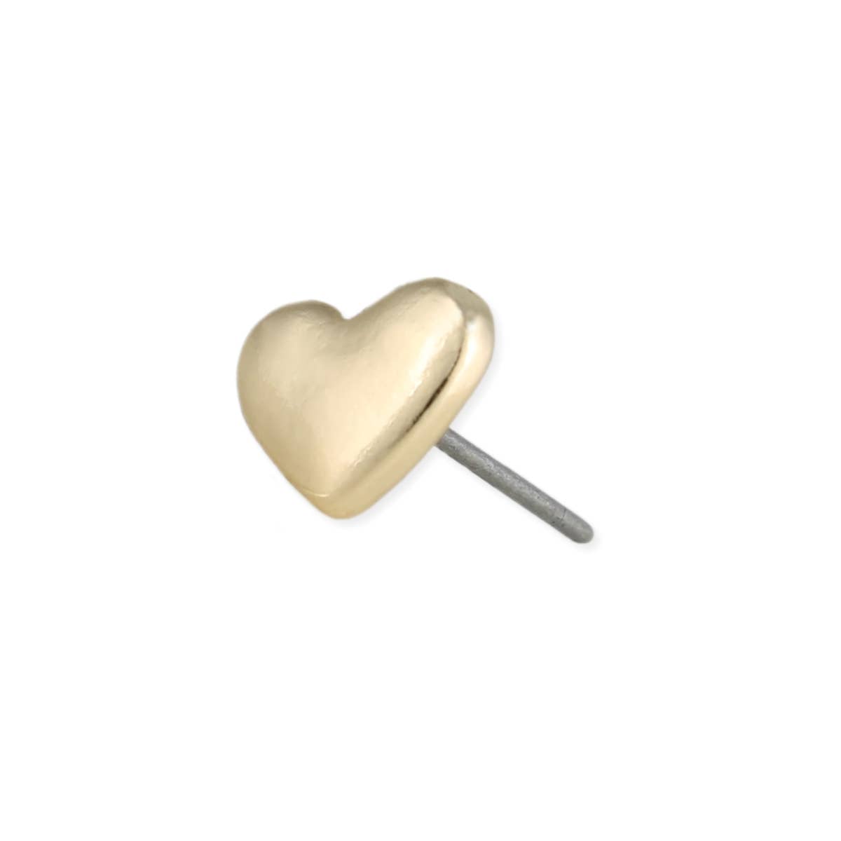 The Kiss-Fine Art Gold Heart Earrings
