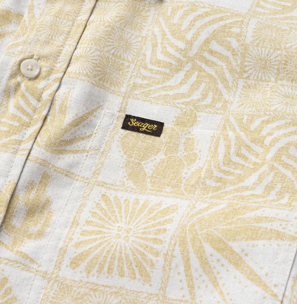 Schooner 3/4 Button S/S Shirt - Desert Gold