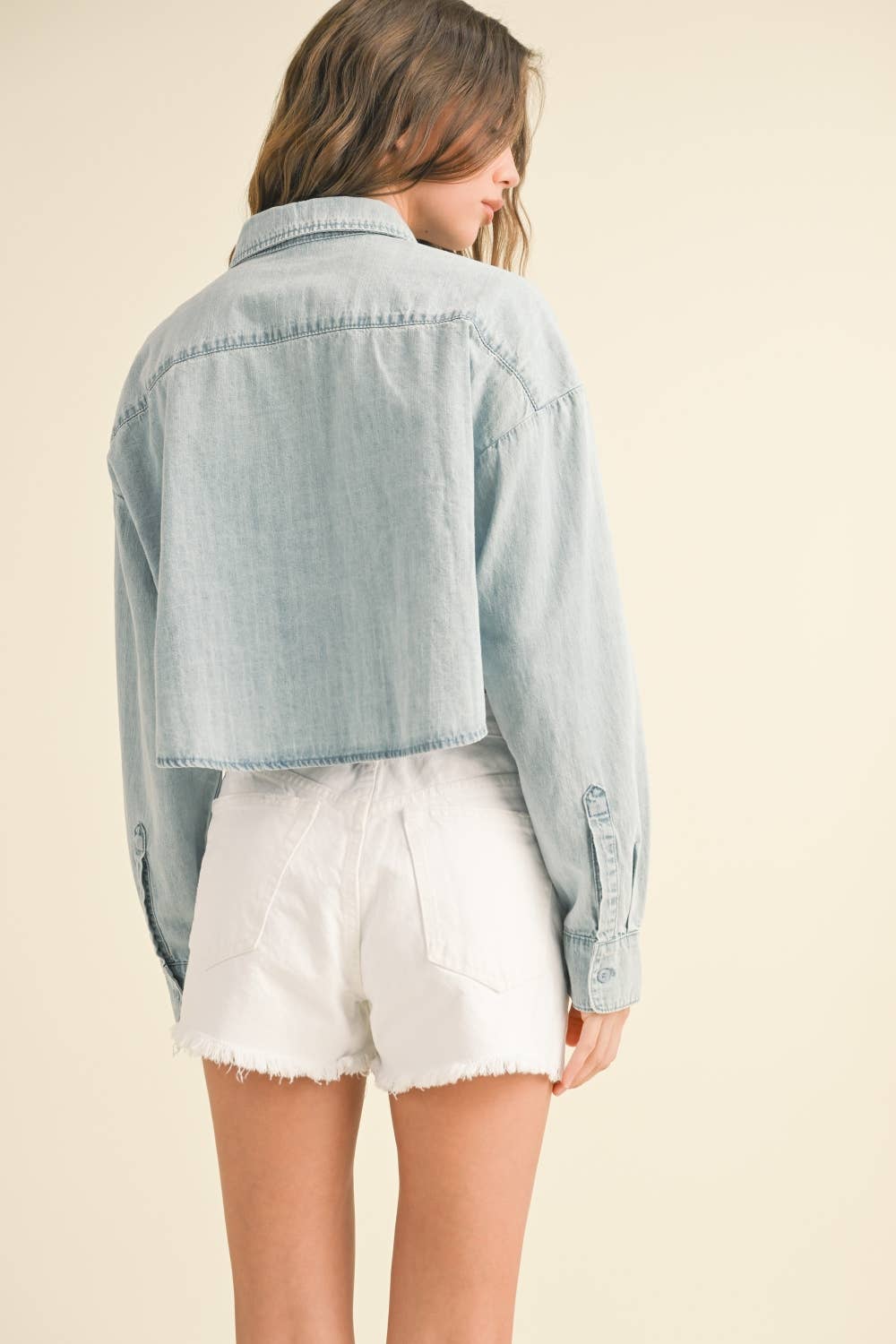 Weekend Crop Denim Shirt