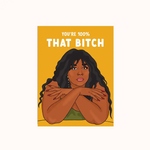 Lizzo 100% That B*** - Friendship Card