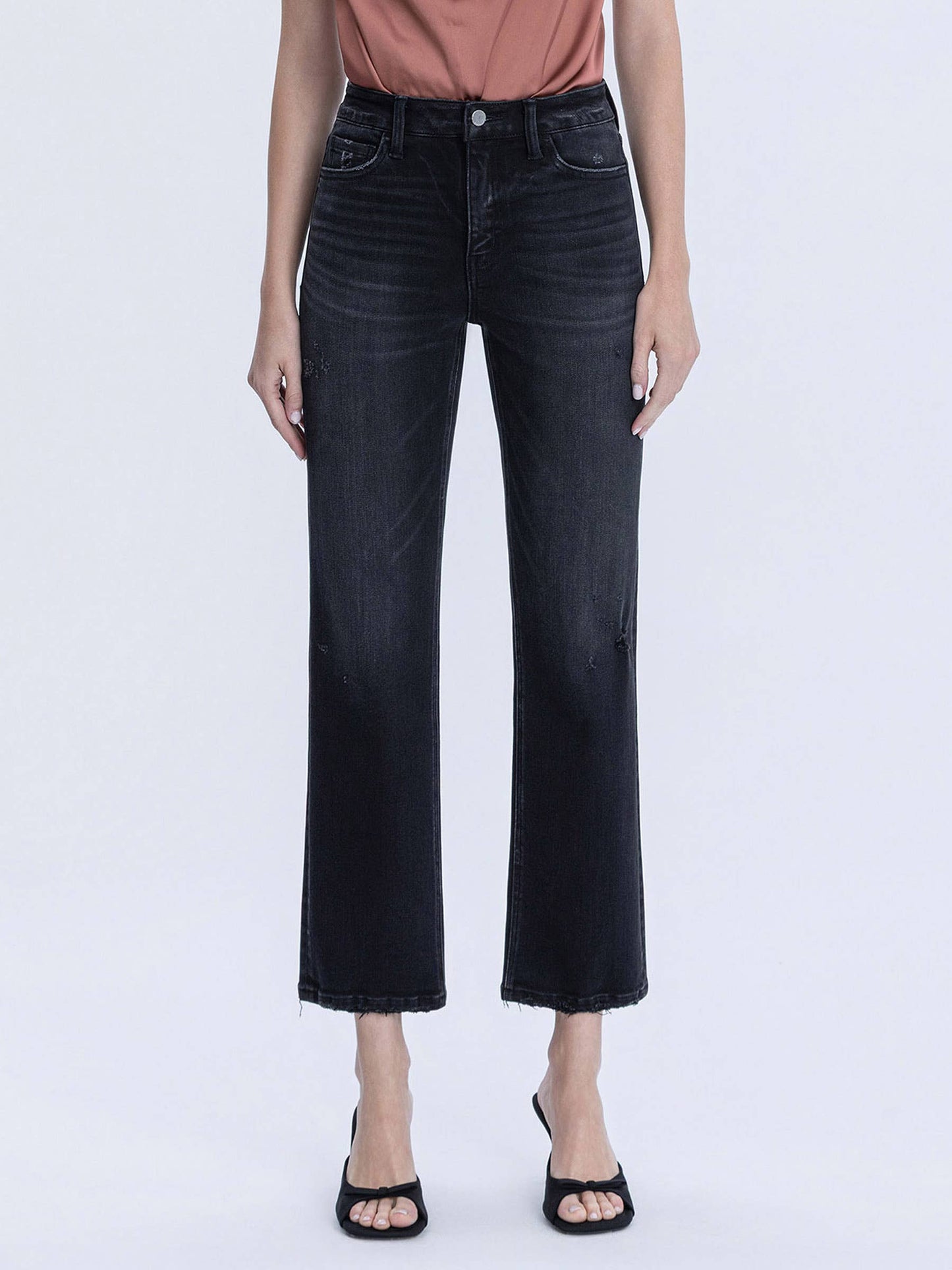 Gleam - Mid Rise Ankle Straight Jeans