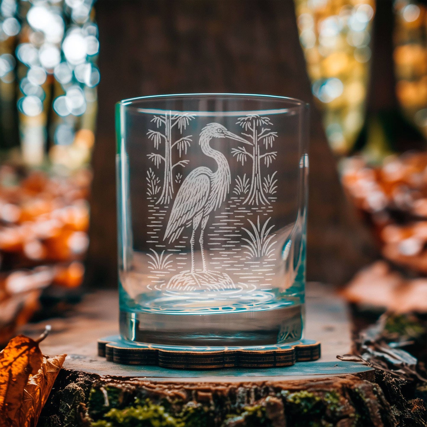 Egret Drinking Glass