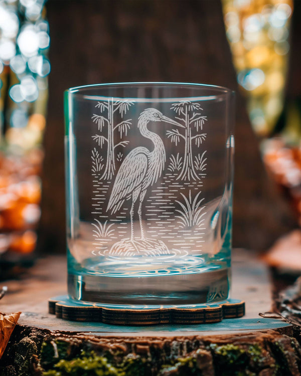 Egret Drinking Glass
