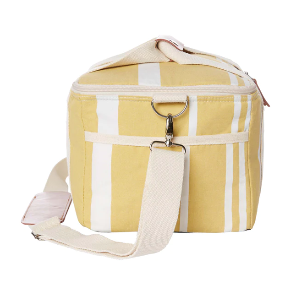 Premium Cooler Bag - Vintage Yellow Stripe