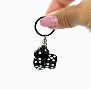 Triple Dice Key Chain - Black