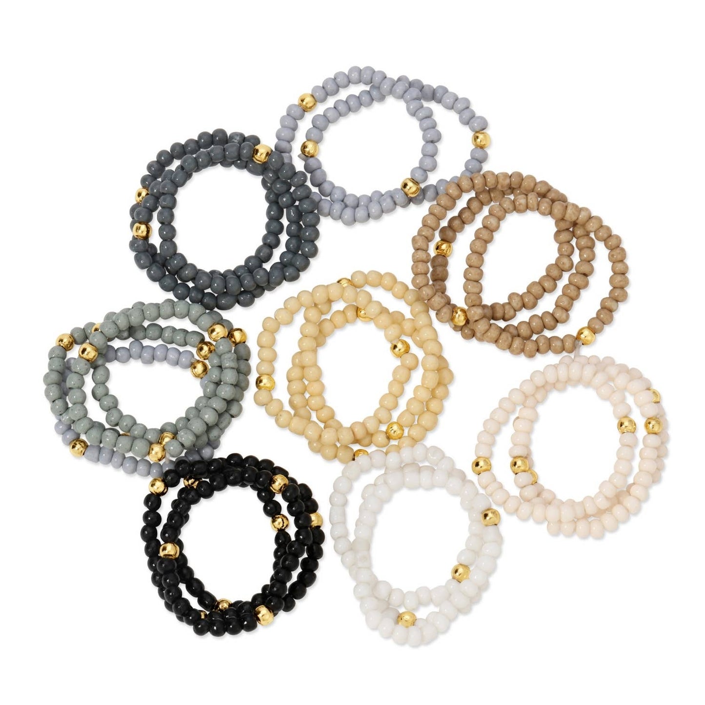 Stretch Seed Bead Ring, Assorted