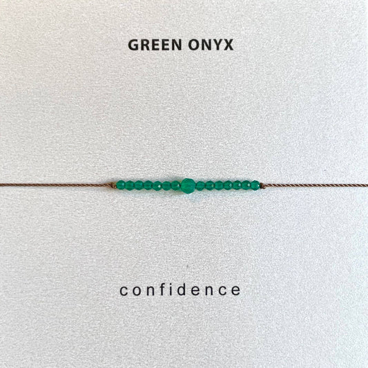 Confidence-Green Onyx Bracelet