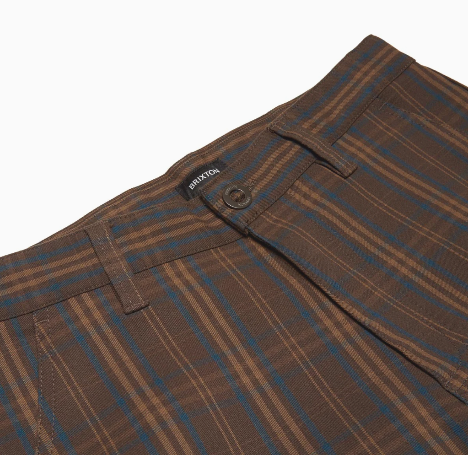 Choice Chino Pant - Brown/Blue Plaid