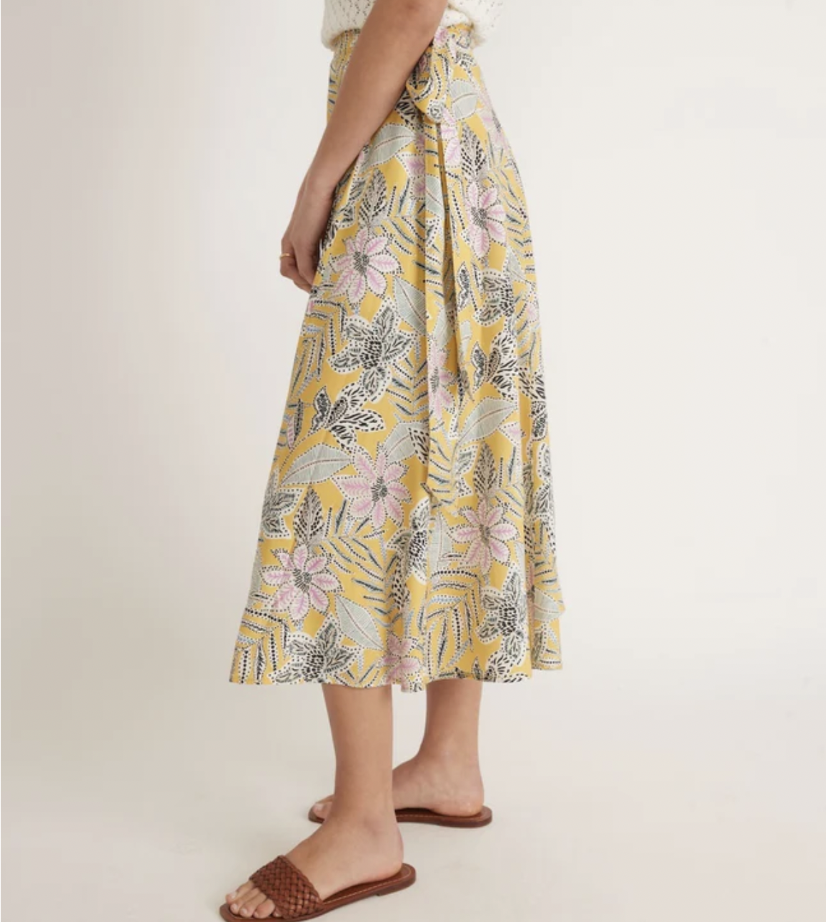 Anna Wrap Maxi Skirt - Bamboo Floral