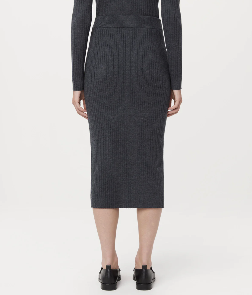 The Merino Sweater Skirt - Charcoal Grey