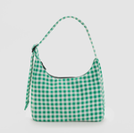 Mini Nylon Shoulder Bag - Green Gingham