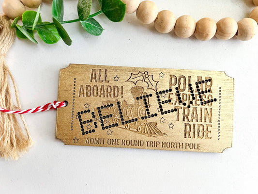 Christmas Train Ticket Christmas Ornament Polar Express