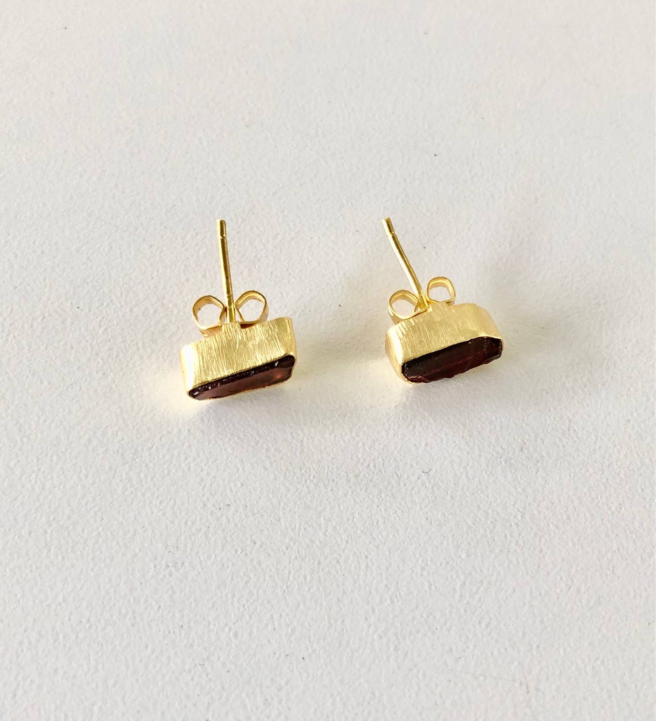 Single Raw Stone Studs