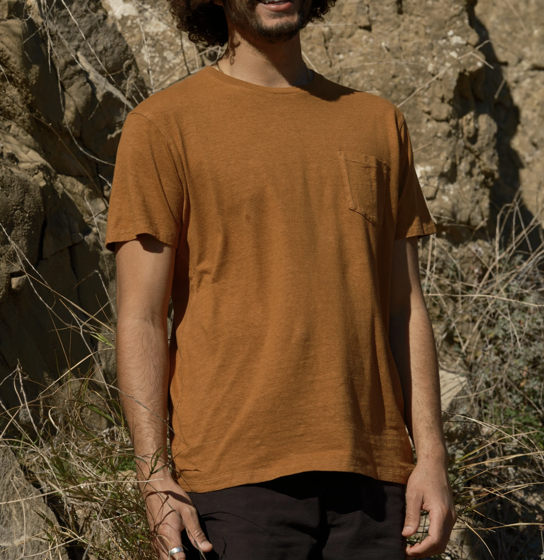 Hemp Pocket Tee - Almond