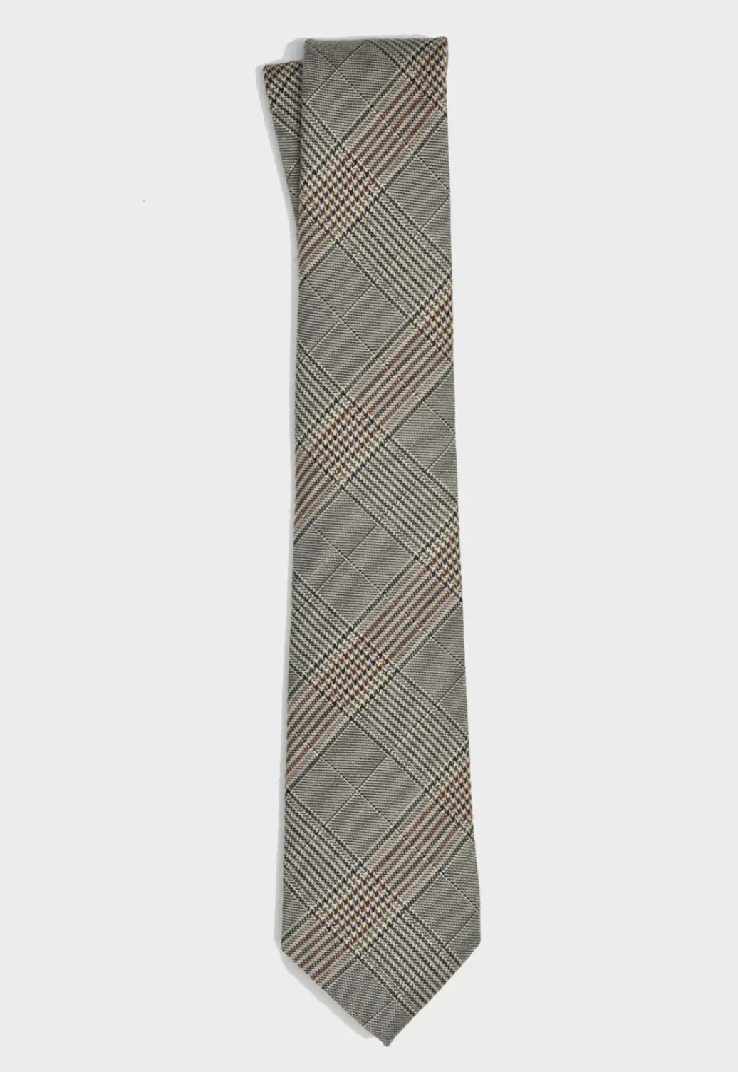 Brown Glen Plaid Tie