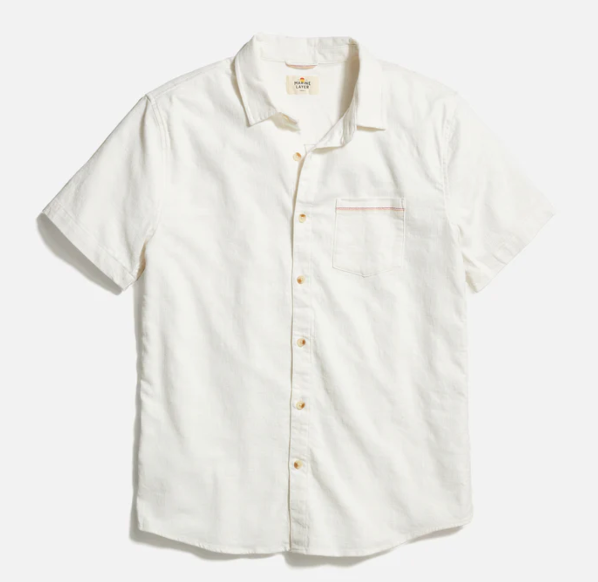 Stretch Selvage S/S Shirt - Natural