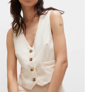 Short Suit Vest - White