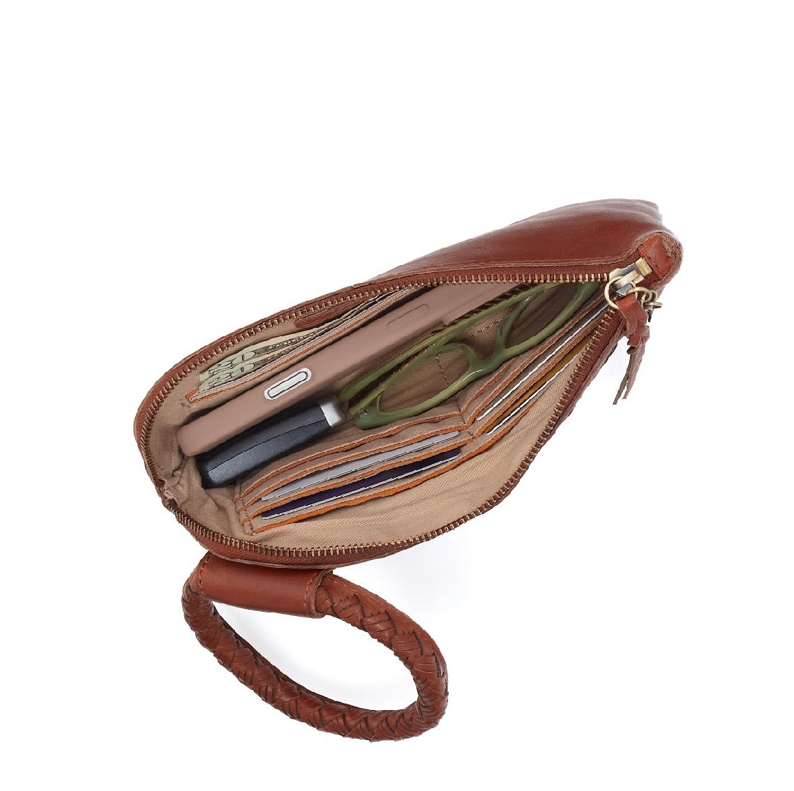 Kindling Brown Sable Wristlet - Washed Leather