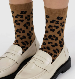 Crew Socks - Dark Leopard