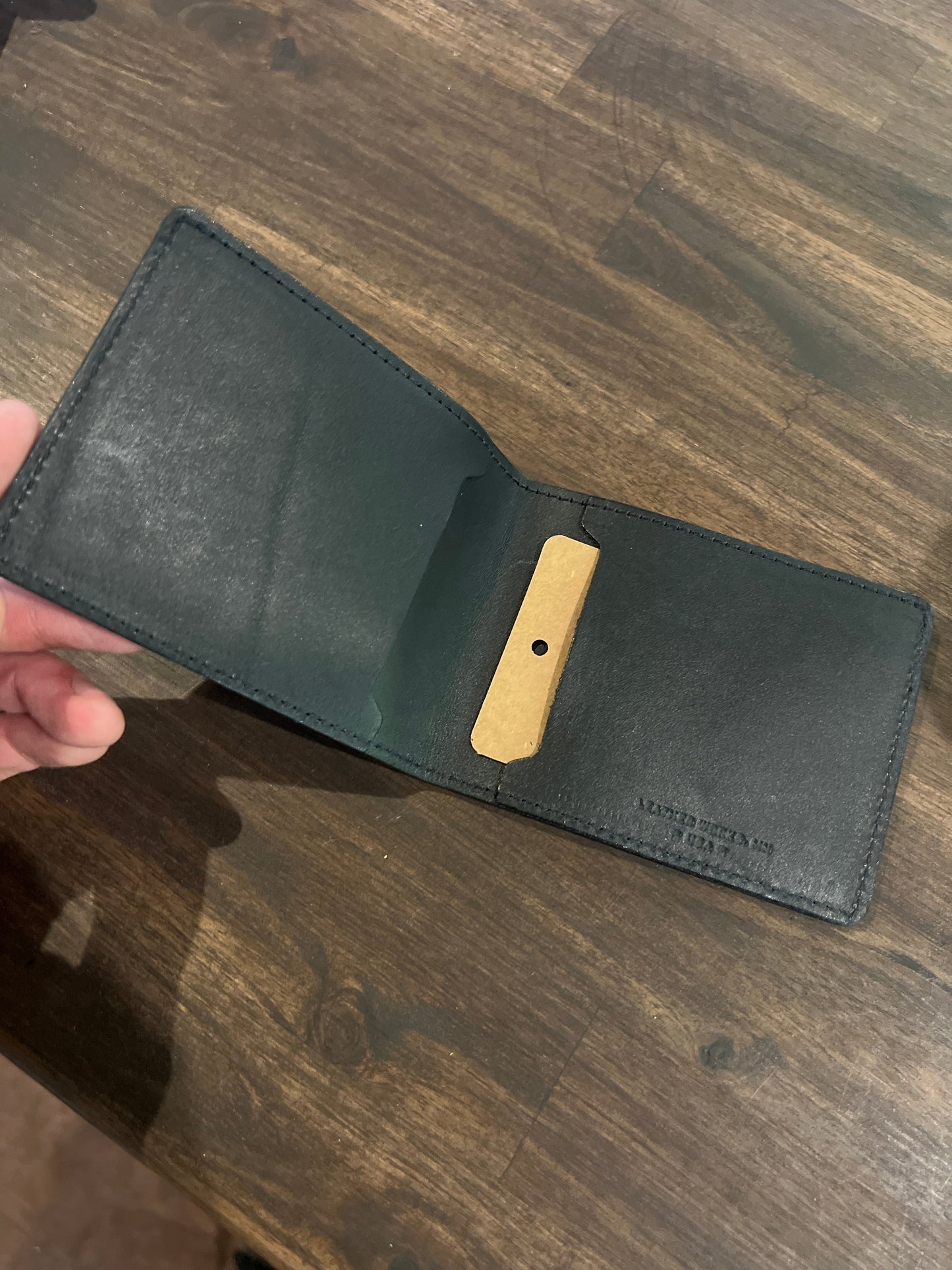 BLACK WALLET-LEATHER WORKS