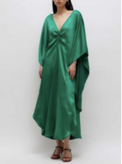 Satin Kaftan - Green