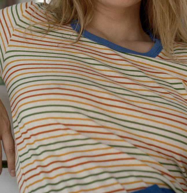 Ringer Tee - Red/Gold/Green