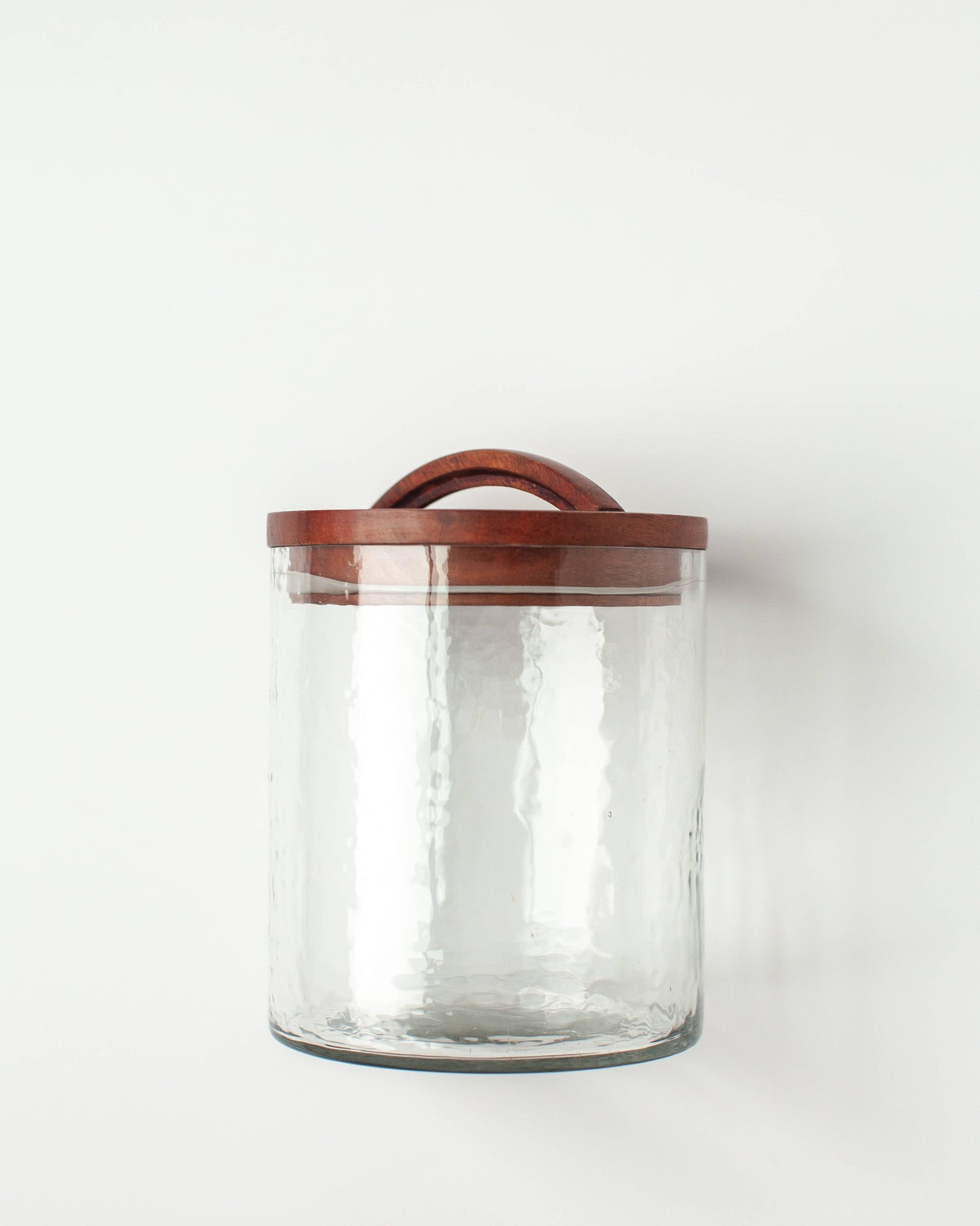 Elevate Your Space Handblown Hammered Glass Canisters