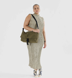 Nylon Messenger Bag - Seaweed