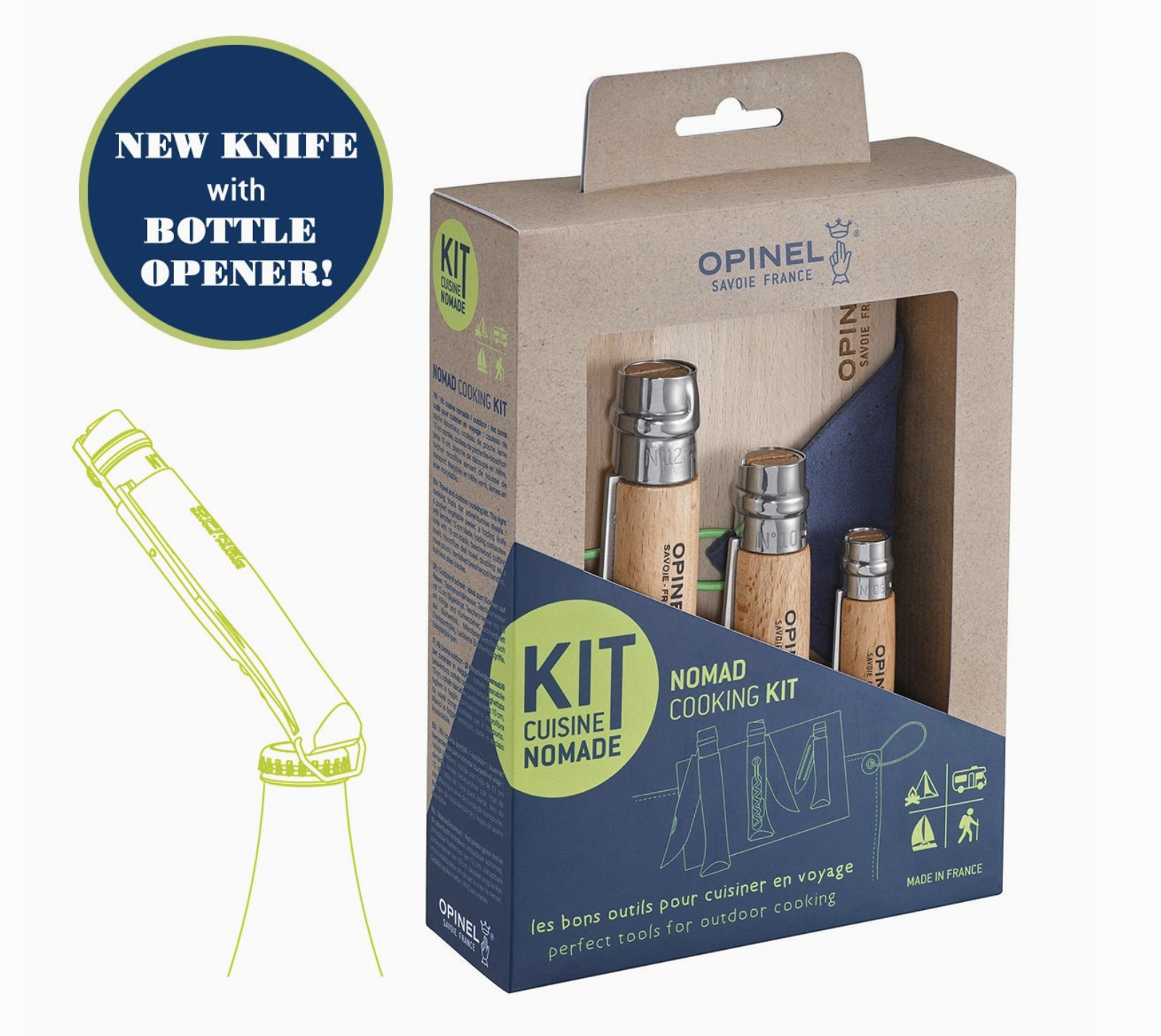 Nomad Kit with Bottler Opener Knife