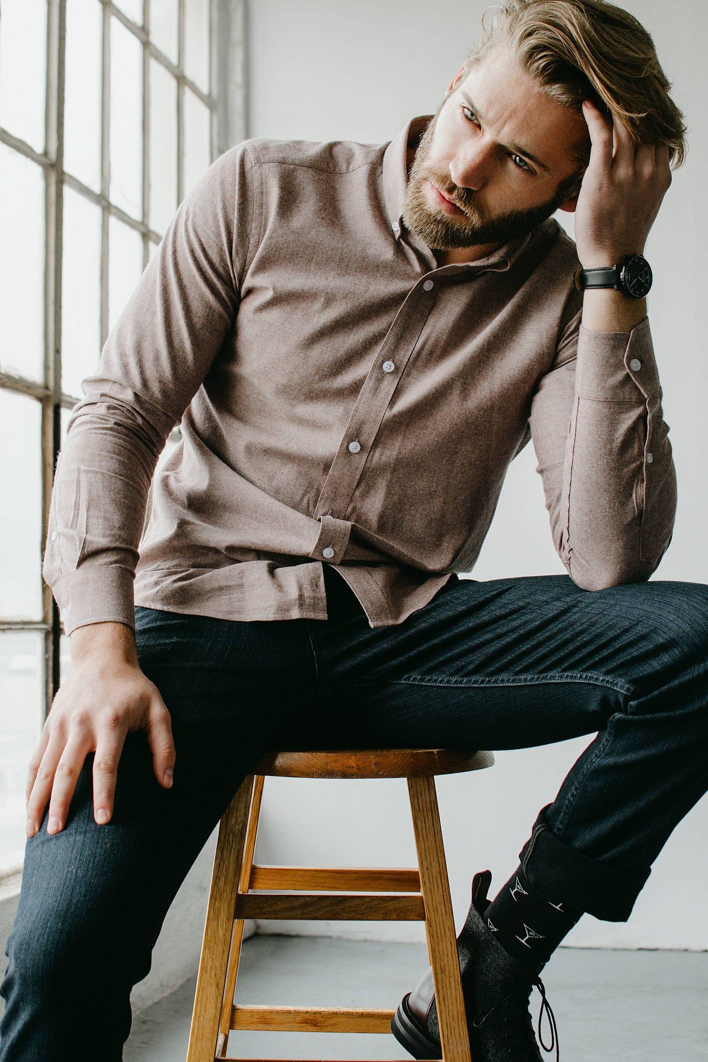 untuckable dress shirts Luca's Untuckable Dress Shirt-L